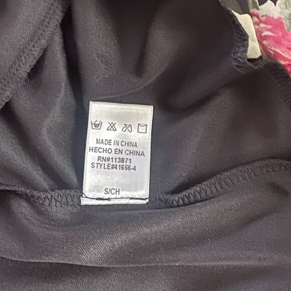 New Lulus Dress Shifting Dears Small Black Pink Yellow Rose Floral Cold Shoulder - Picture 9 of 10